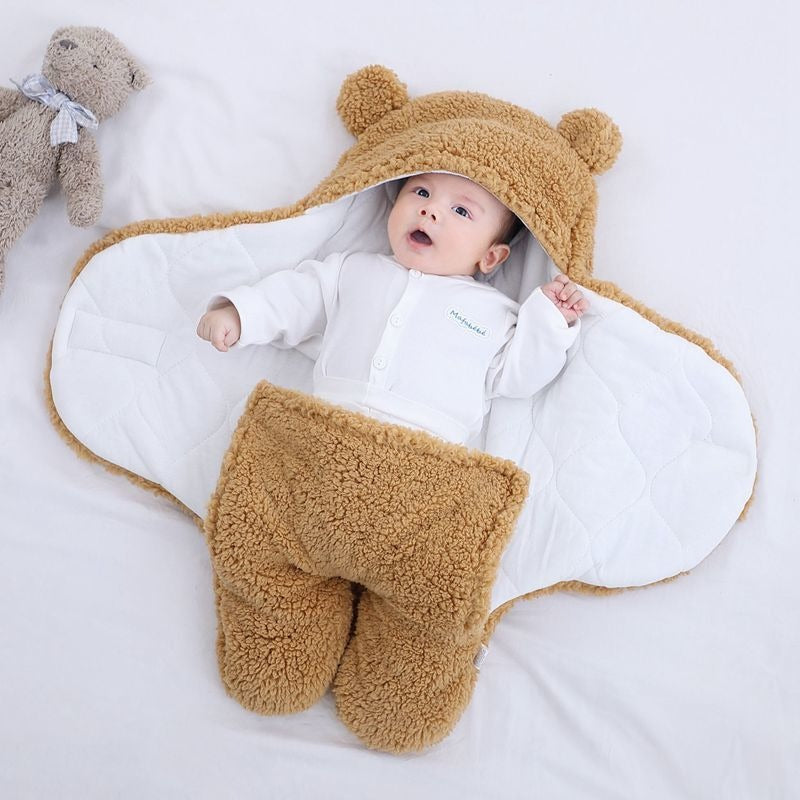 Baby Blanket Wrap Ultra-Soft Cotton Lined Swaddle for Newborns and Infants