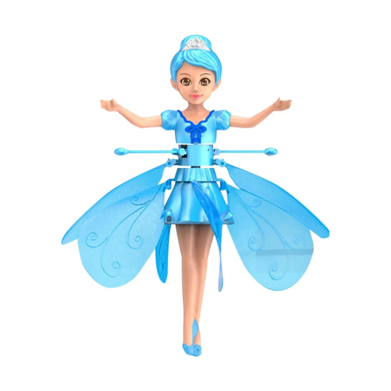 Flying Fairy Toy with Hand Sensor Control and LED Lights for Kids