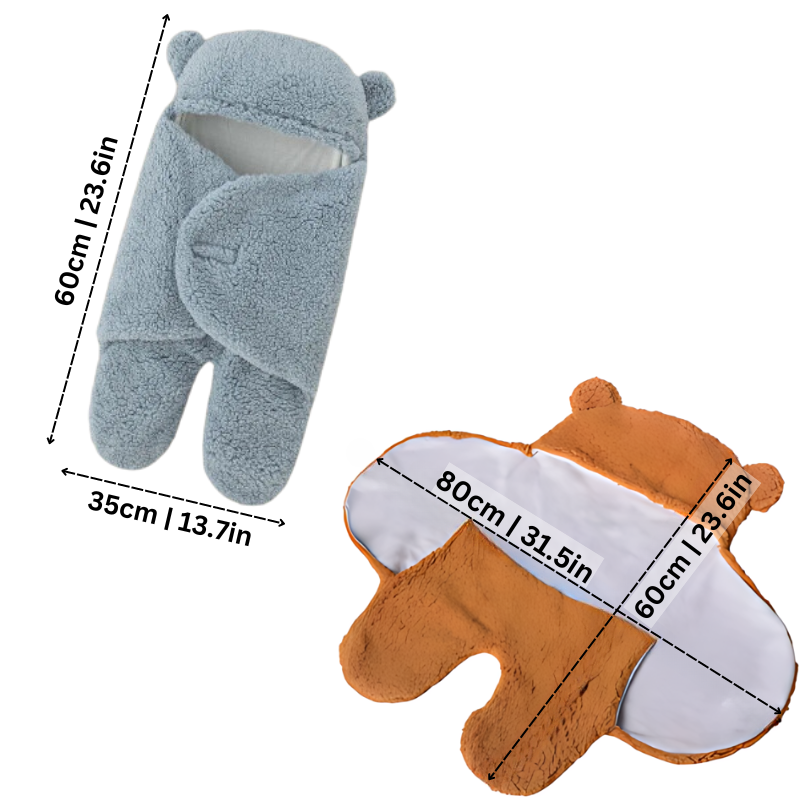 Baby Blanket Wrap Ultra-Soft Cotton Lined Swaddle for Newborns and Infants