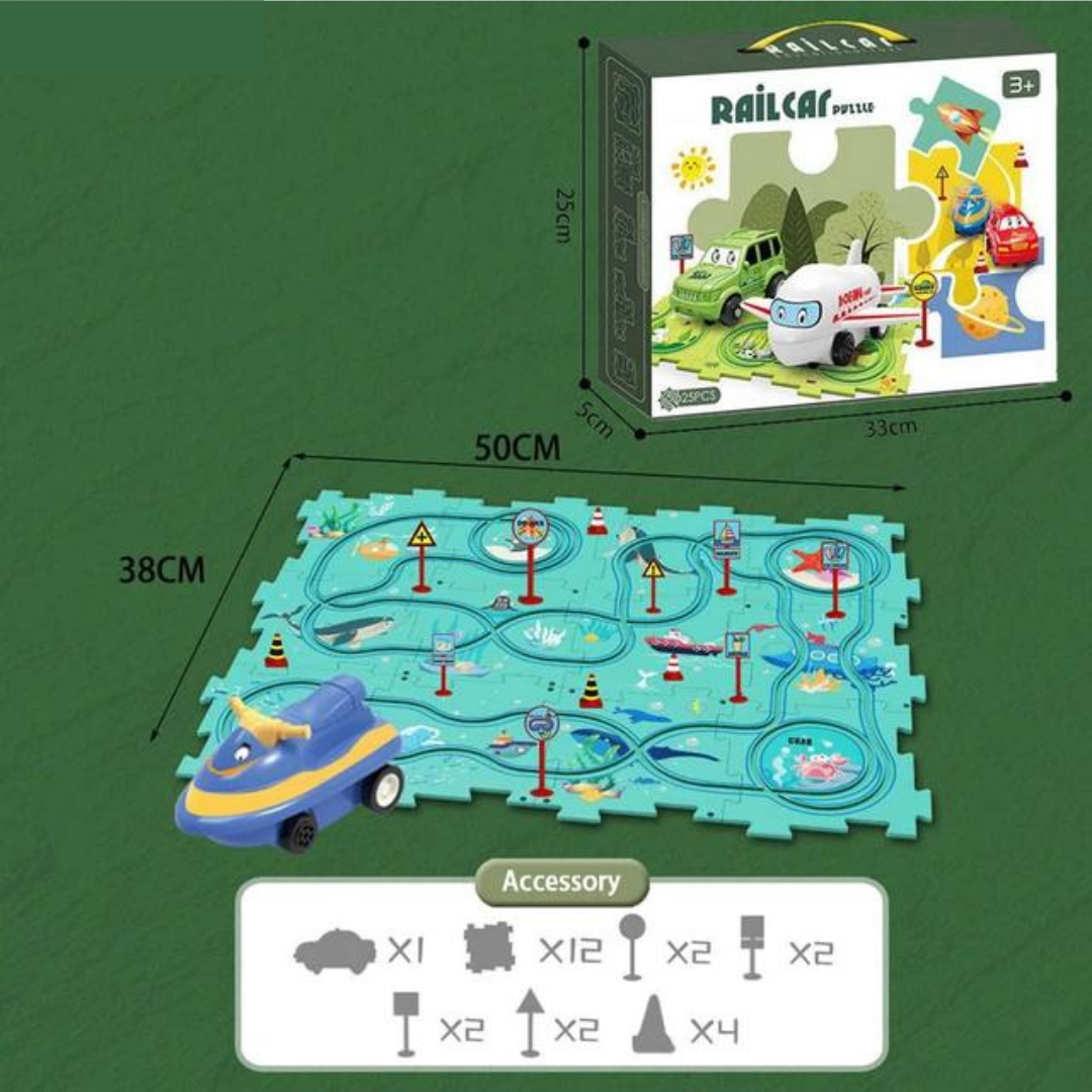 PuzzleTrack Vehicle Tracks – Interactive Puzzles for Kids
