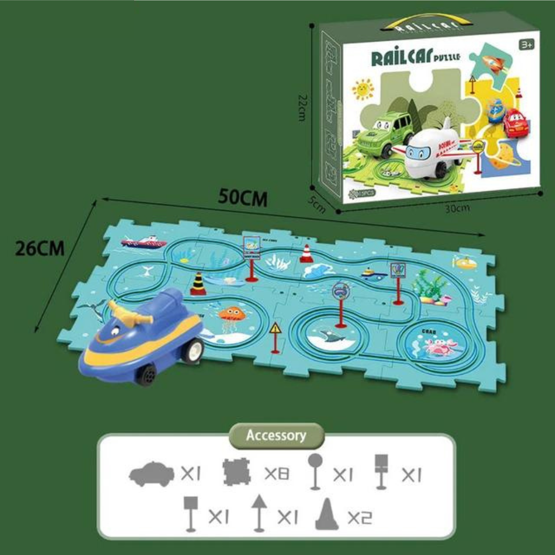 PuzzleTrack Vehicle Tracks – Interactive Puzzles for Kids