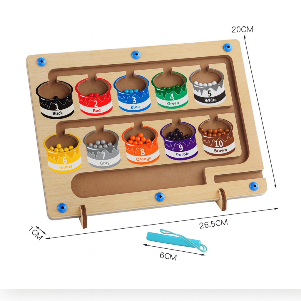 Magnetic Montessori Color & Counting Board – Educational Toy for Numbers, Colors & Fine Motor Skills