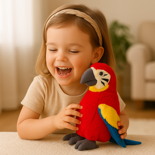Interactive Talking Parrot Toy for Kids with Voice Mimicry and Educational Play