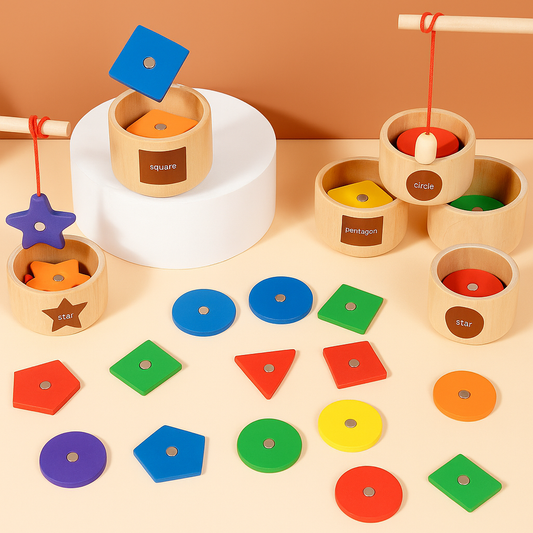 Magnetic Wooden Sorting Game – Learn Colors & Shapes with Fun