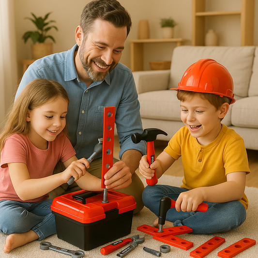 Kids Construction Tool Set with Realistic Building Play Tools