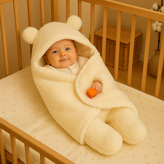 Baby Blanket Wrap Ultra-Soft Cotton Lined Swaddle for Newborns and Infants