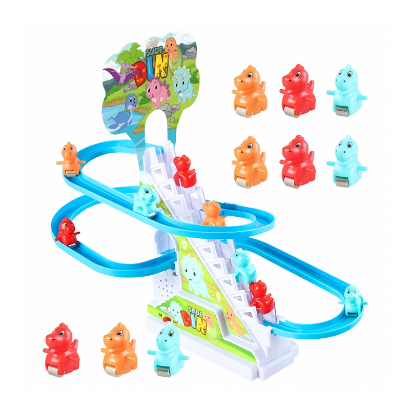 Climbing Duck Toy with Music Slide Track Educational Playset for Kids