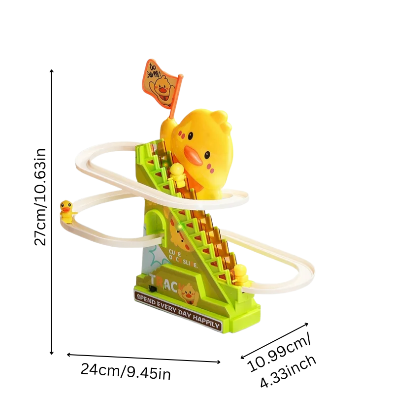 Climbing Duck Track Toy with Lights and Quacking Sounds for Toddlers