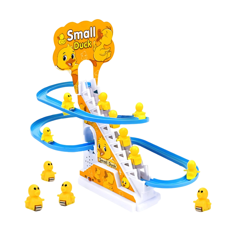 Climbing Duck Toy with Music Slide Track Educational Playset for Kids