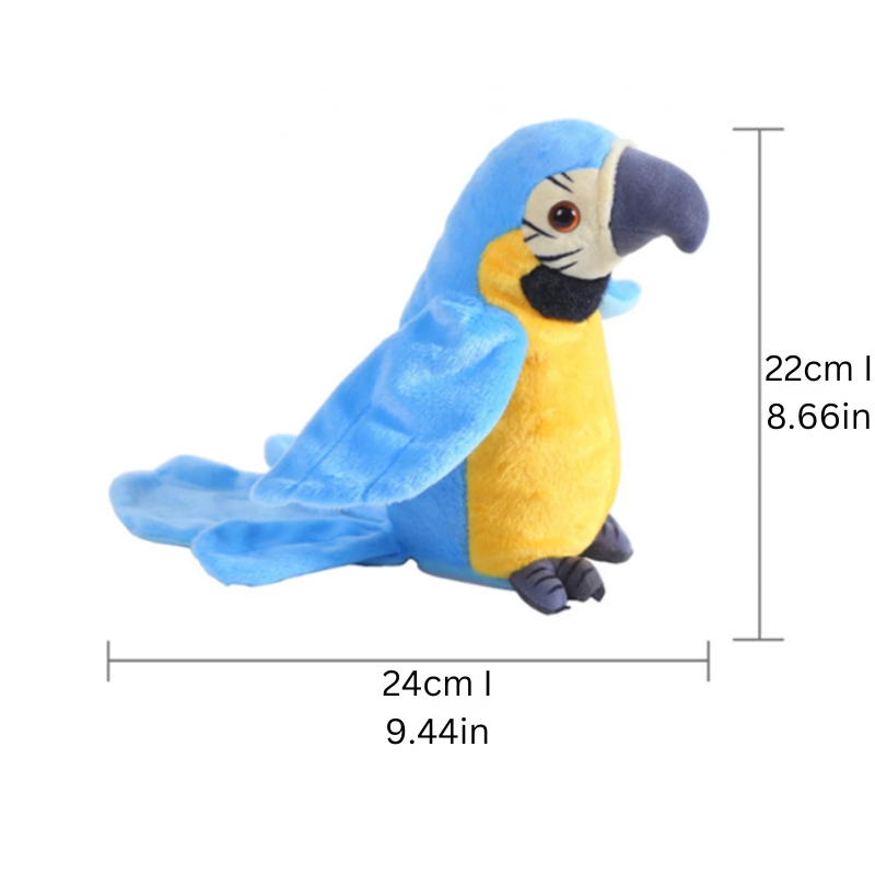 Interactive Talking Parrot Toy for Kids with Voice Mimicry and Educational Play