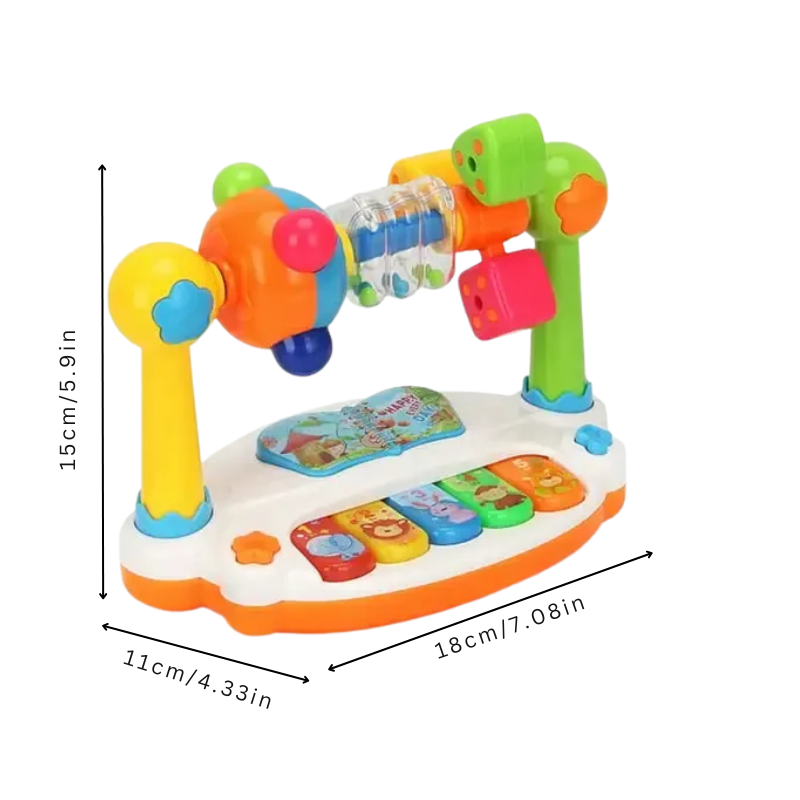 4-in-1 Musical Learning Toy with Lights Sounds and Interactive Games for Kids