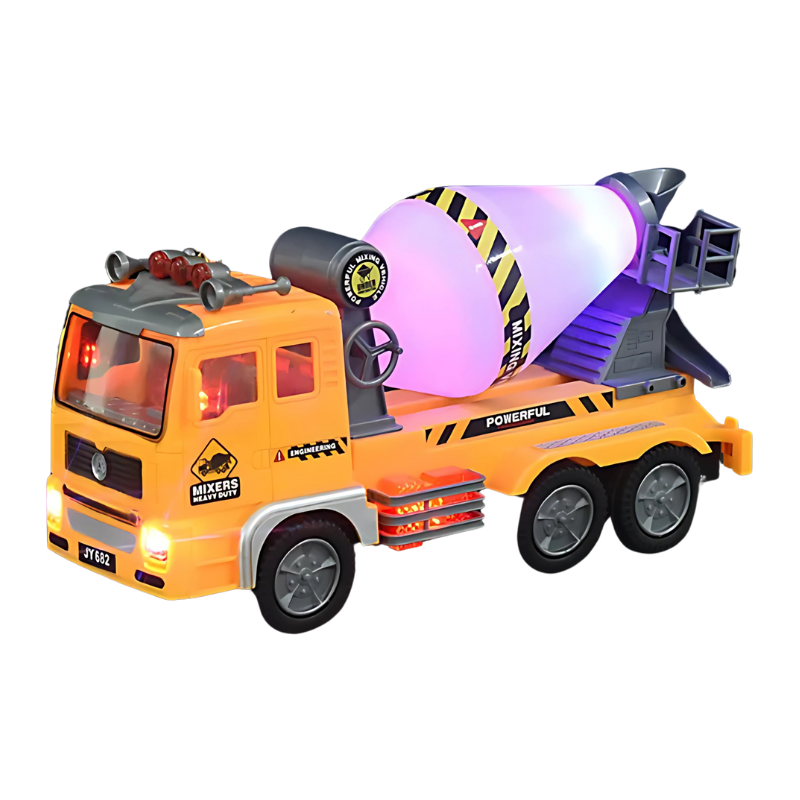 4D Fire Truck Toy with Lights and Sounds Automatic Direction Change Vehicle for Kids
