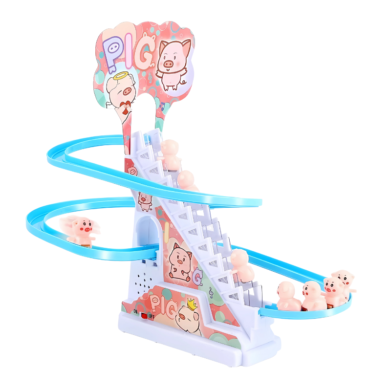 Climbing Duck Toy with Music Slide Track Educational Playset for Kids