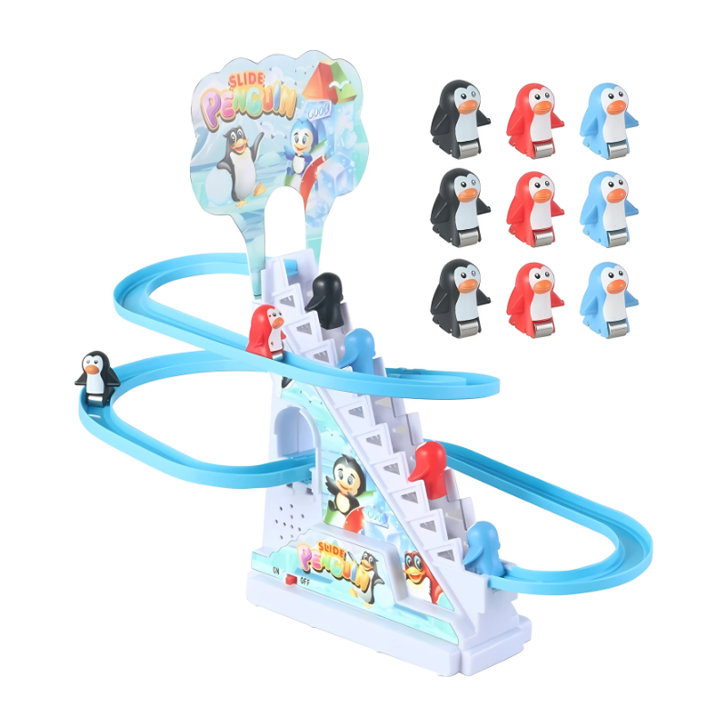 Climbing Duck Toy with Music Slide Track Educational Playset for Kids