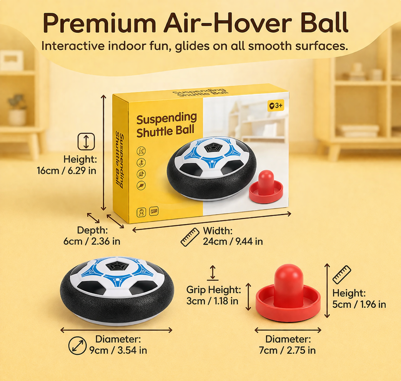 Mini Air Hockey Table Game – Fast-Paced Indoor Fun for Kids & Families