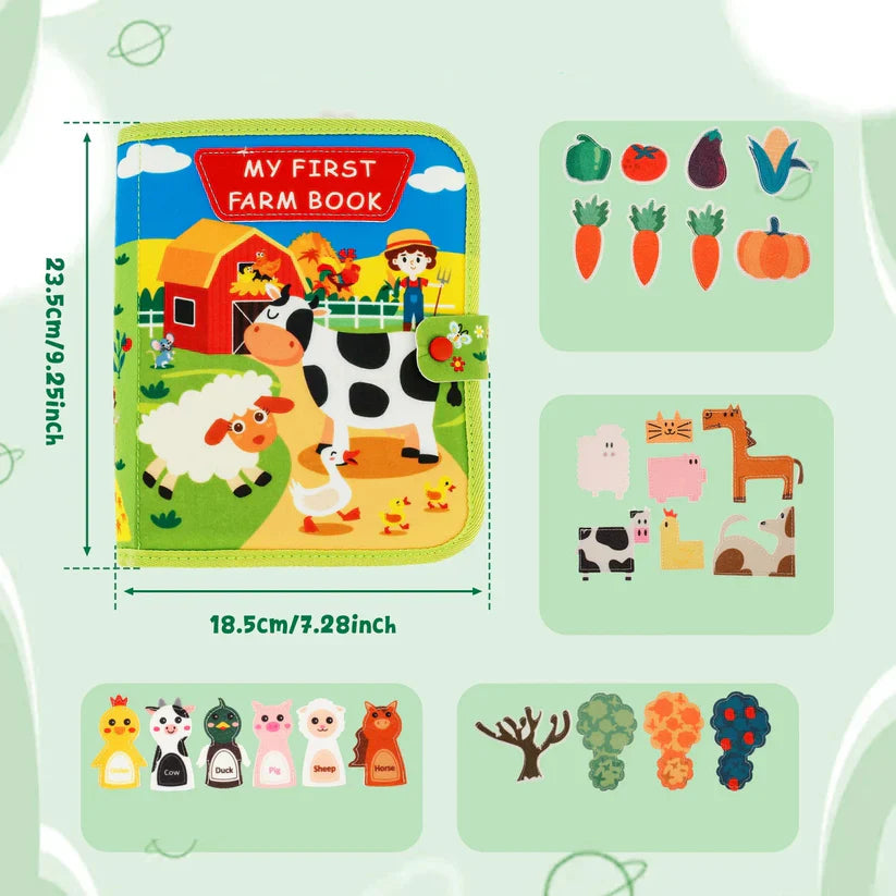 Educational Montessori Farm Story Book – Learn About Farm Animals, Nature & Early Literacy
