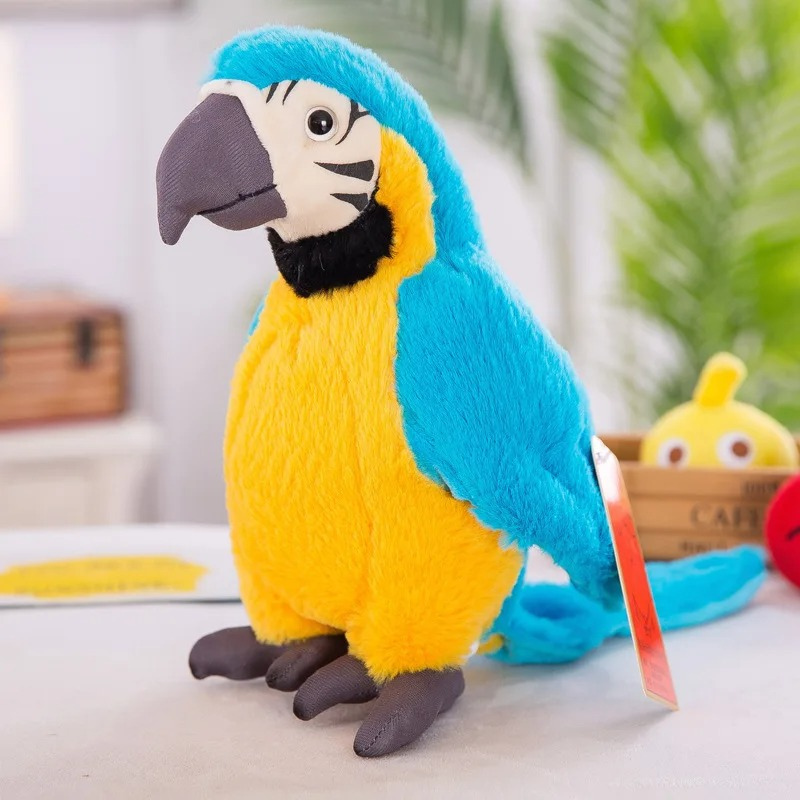Interactive Talking Parrot Toy for Kids with Voice Mimicry and Educational Play