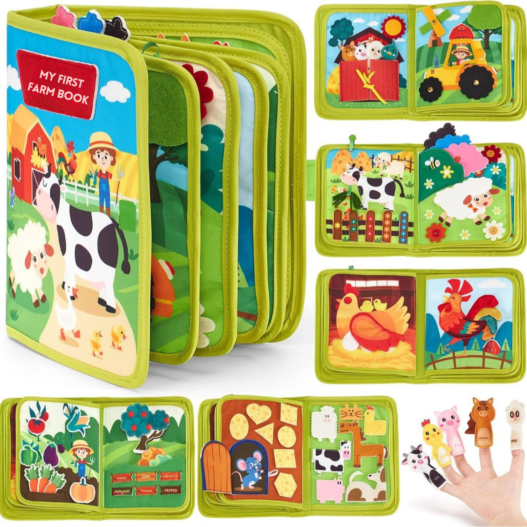 Educational Montessori Farm Story Book – Learn About Farm Animals, Nature & Early Literacy
