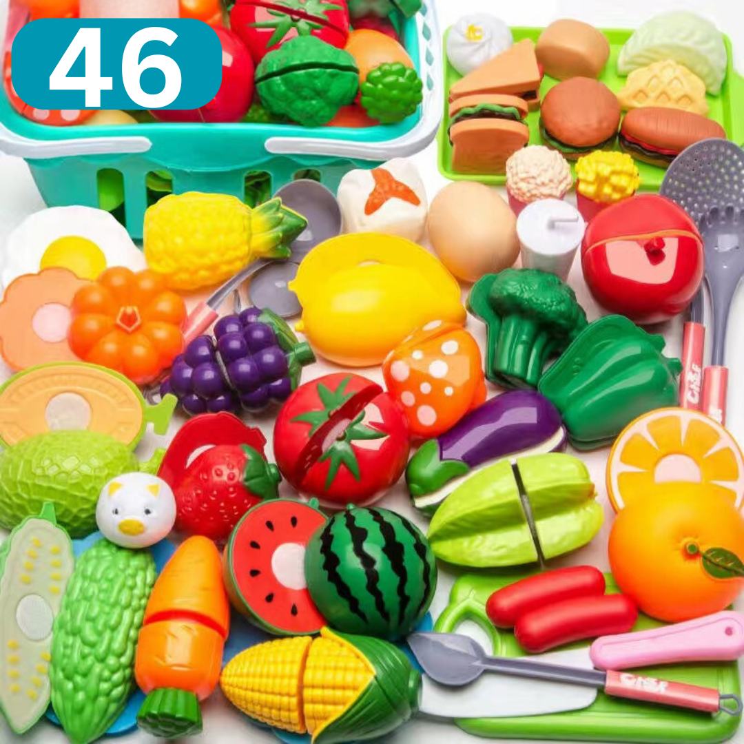 Cuttable Fruits & Vegetables Playset – Fun & Learning for Kids