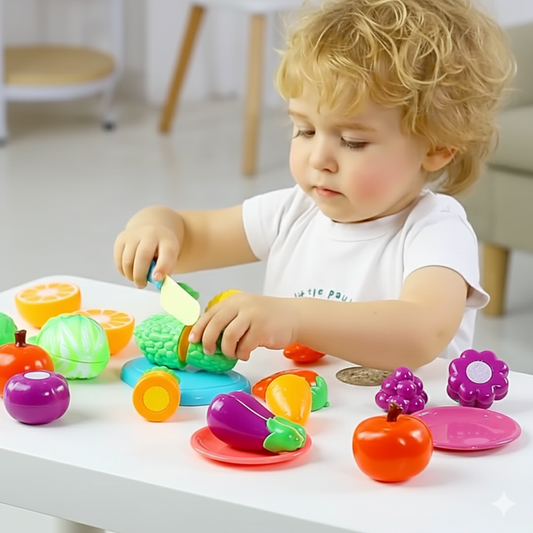 Cuttable Fruits & Vegetables Playset – Fun & Learning for Kids