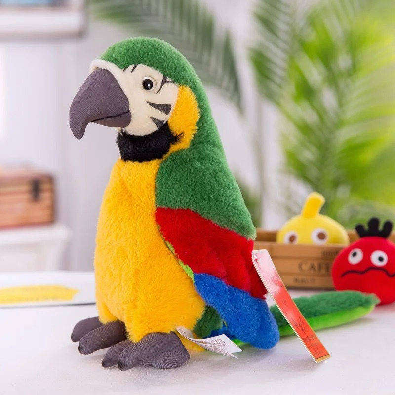 Interactive Talking Parrot Toy for Kids with Voice Mimicry and Educational Play