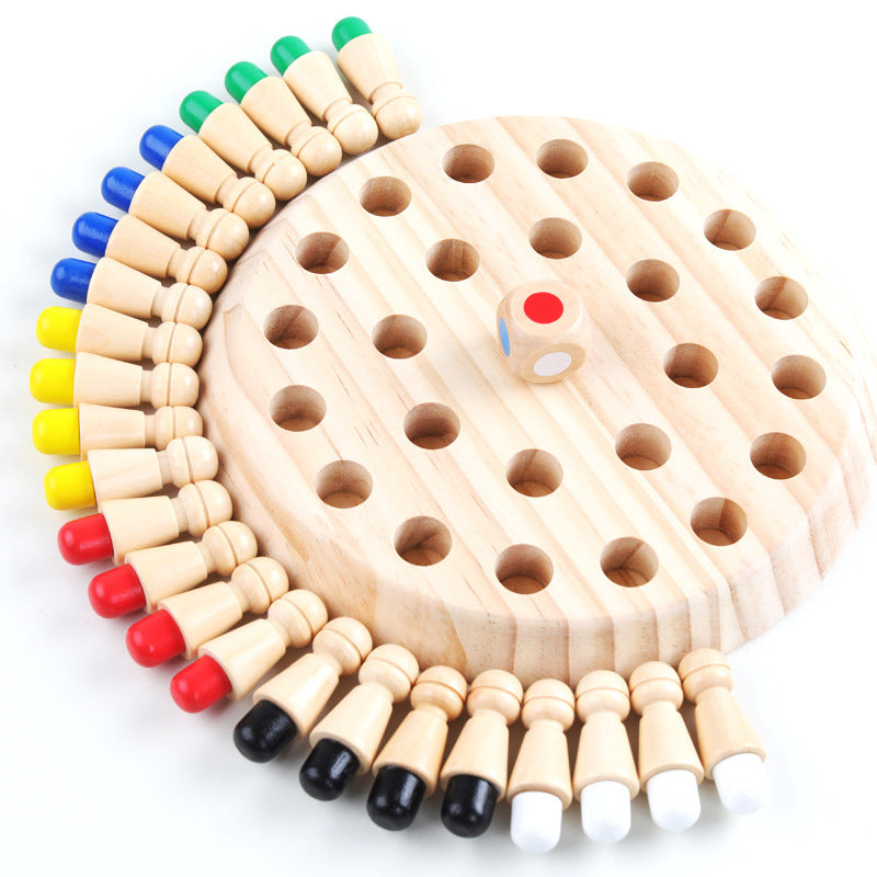 Educational Wooden Memory Chess Game – Montessori-Inspired