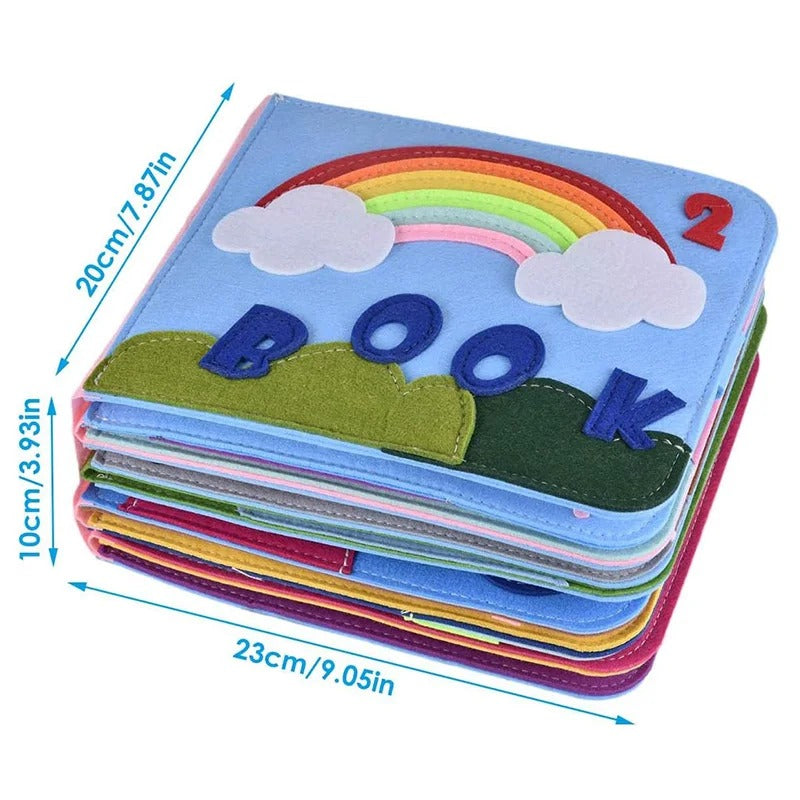 Montessori Felt Story Book for Kids with 16 Interactive Learning Activities