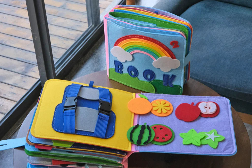Montessori Felt Story Book for Kids with 16 Interactive Learning Activities