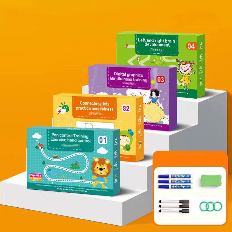 MagicLines – Reusable Magical Tracing Workbook Set for Kids