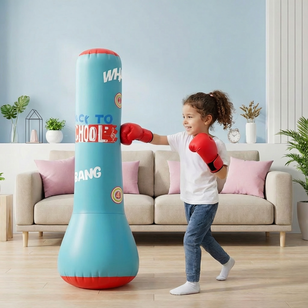 Inflatable children's punching bag filled with water