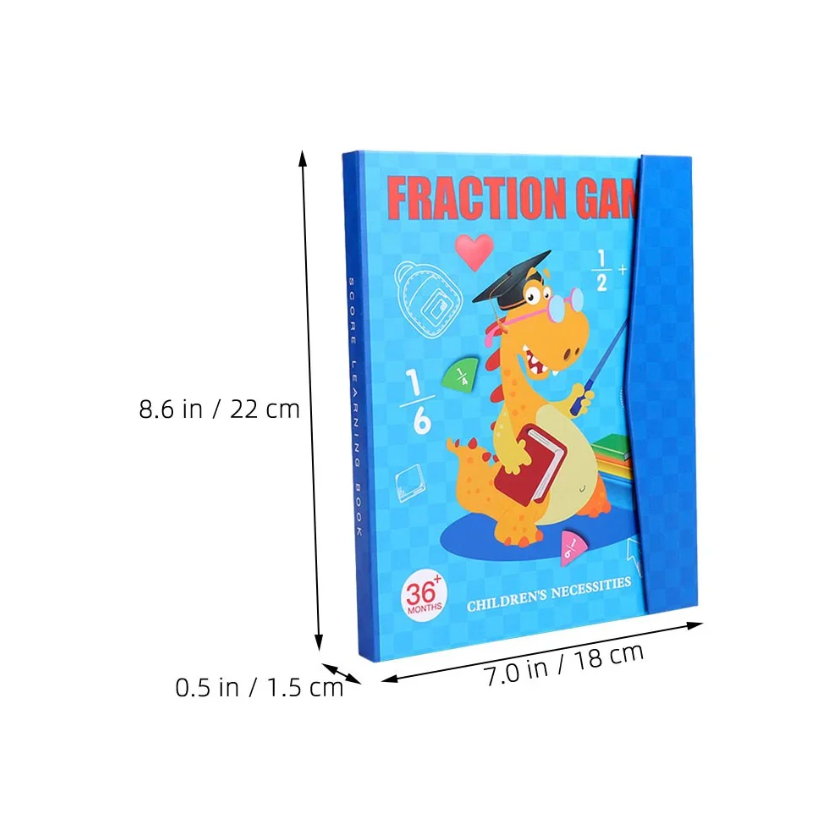 FractionFun Magnetic Maths Learning Board – Hands-On Fraction, Percentage & Decimal Learning Set for Kids 5+