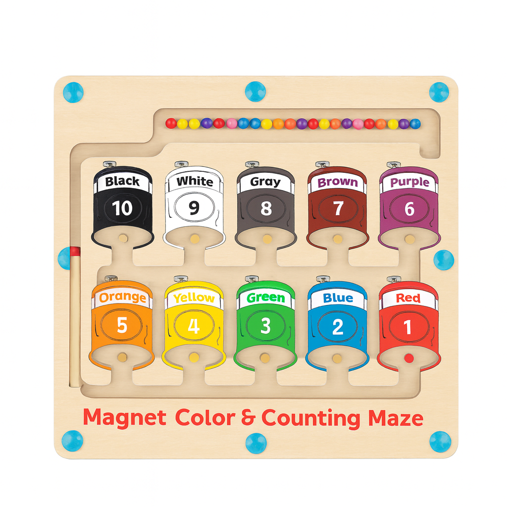 Magnetic Montessori Color & Counting Board – Educational Toy for Numbers, Colors & Fine Motor Skills
