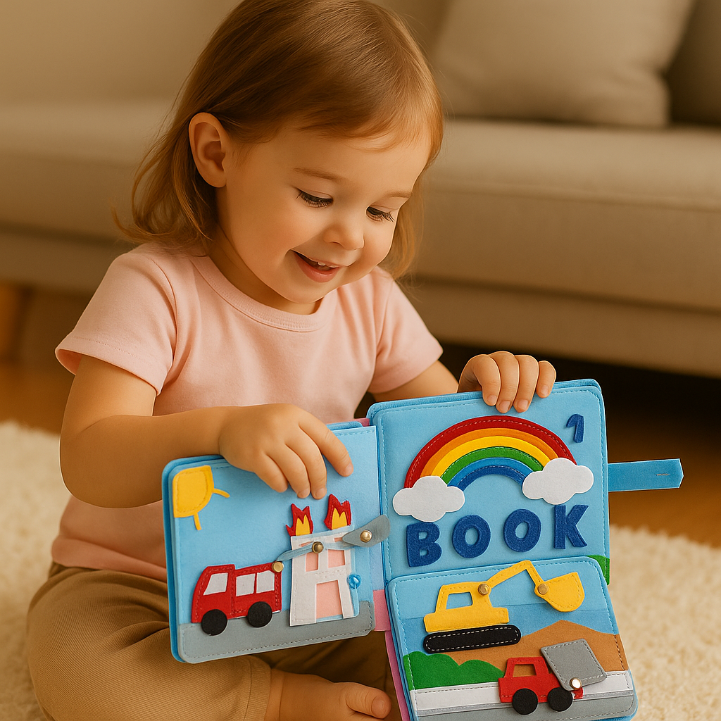 Montessori Felt Story Book for Kids with 16 Interactive Learning Activities