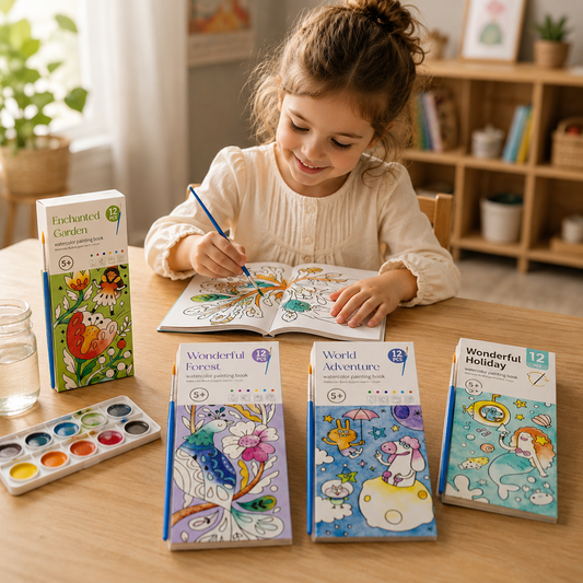 Magic Watercolor Activity Book – Mess-Free Painting Fun for Kids