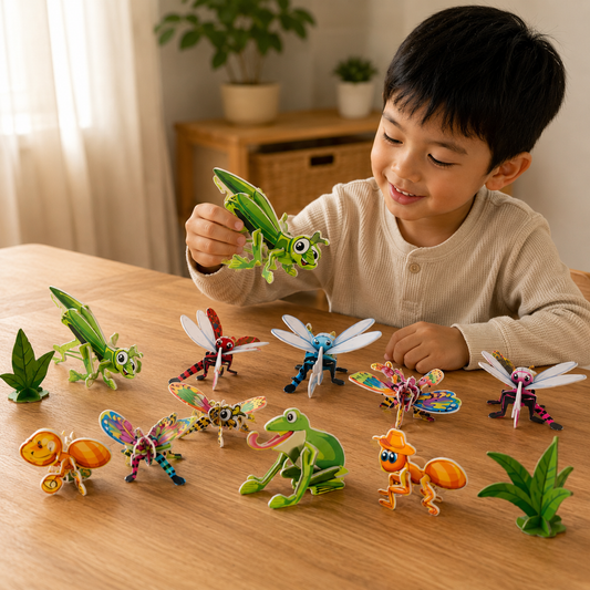 Kids 3D Animal Building Puzzle – Educational Construction Toy Set