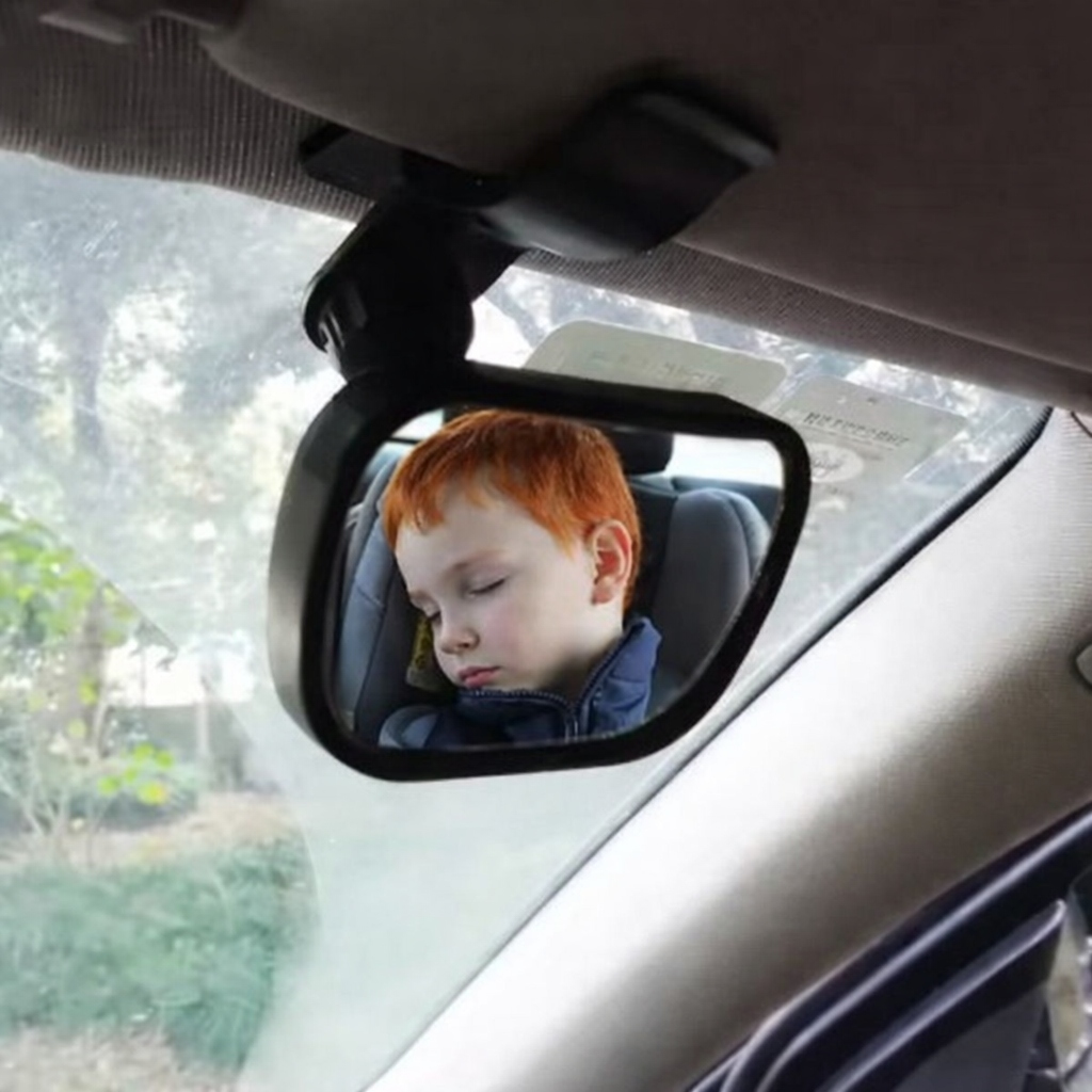 Adjustable Baby Car Rearview Mirror – 360° Rotating Wide Angle Backseat Mirror for Rear & Forward Facing Car Seats