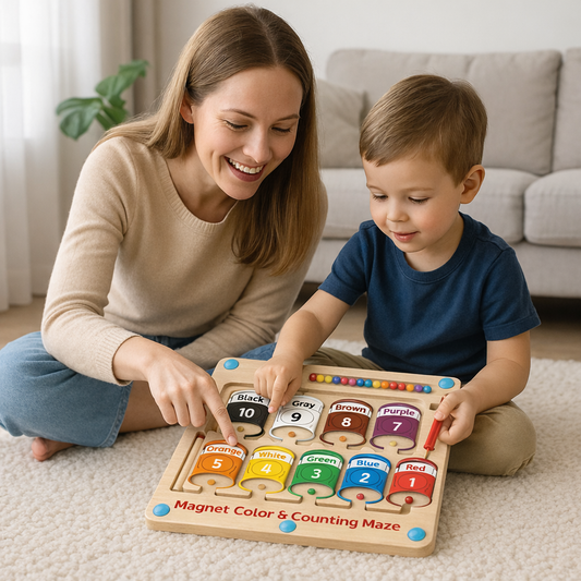 Magnetic Montessori Color & Counting Board – Educational Toy for Numbers, Colors & Fine Motor Skills