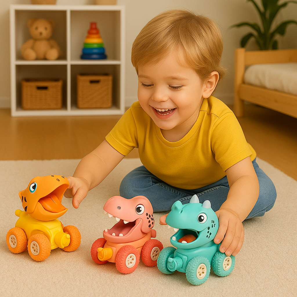 Dino Monster Trucks – Push & Go Dinosaur Toy Cars