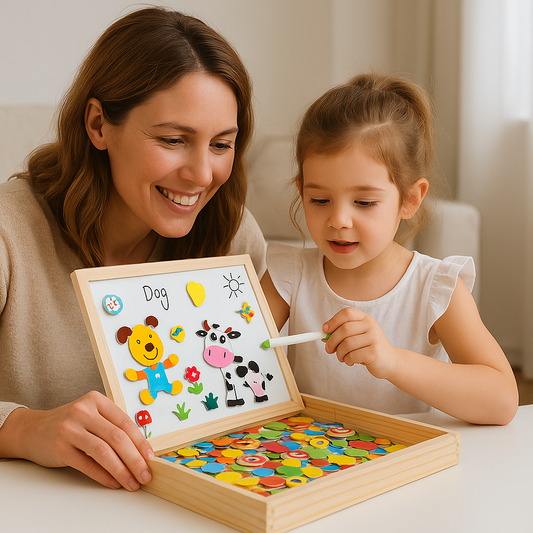 2-in-1 Kids Drawing Board – Whiteboard & Chalkboard