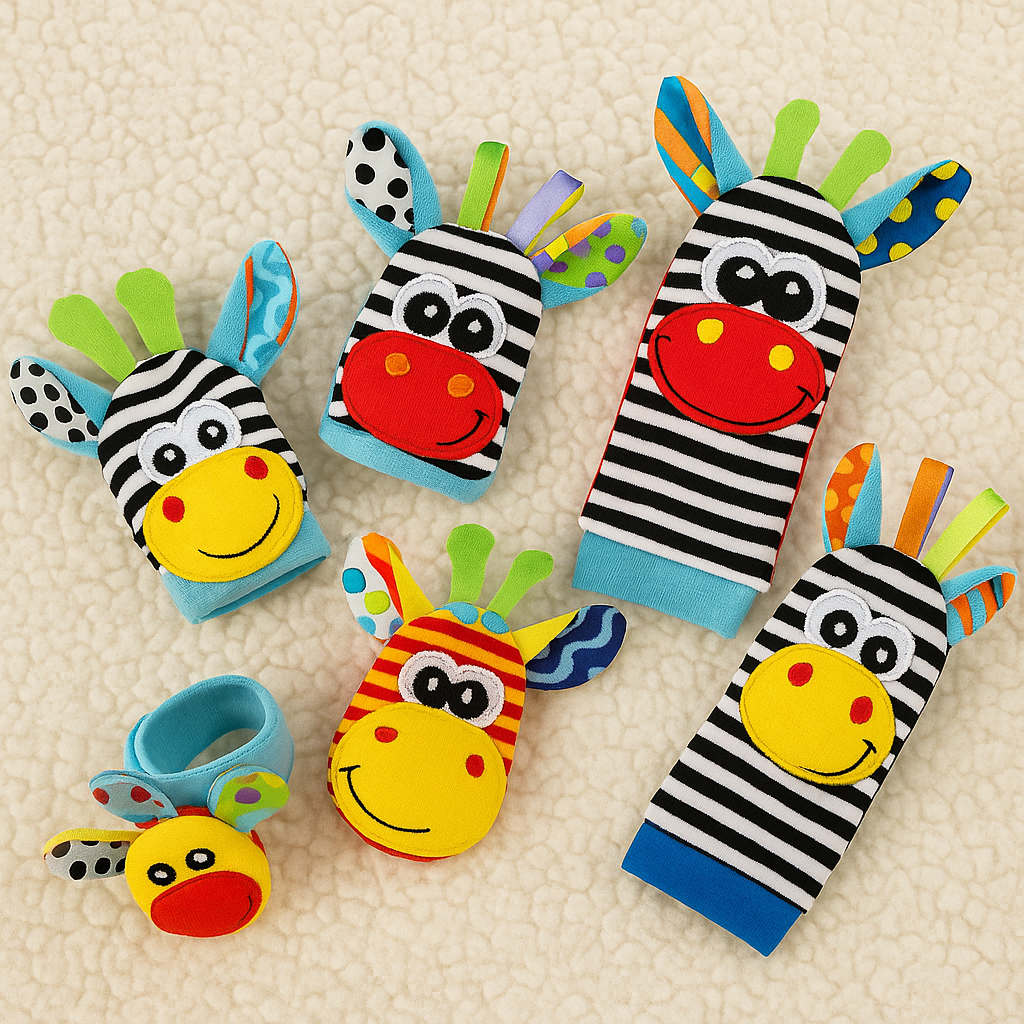 Sensory Baby Plush Socks and Wristbands – Fun, Safe, and Educational for Early Development