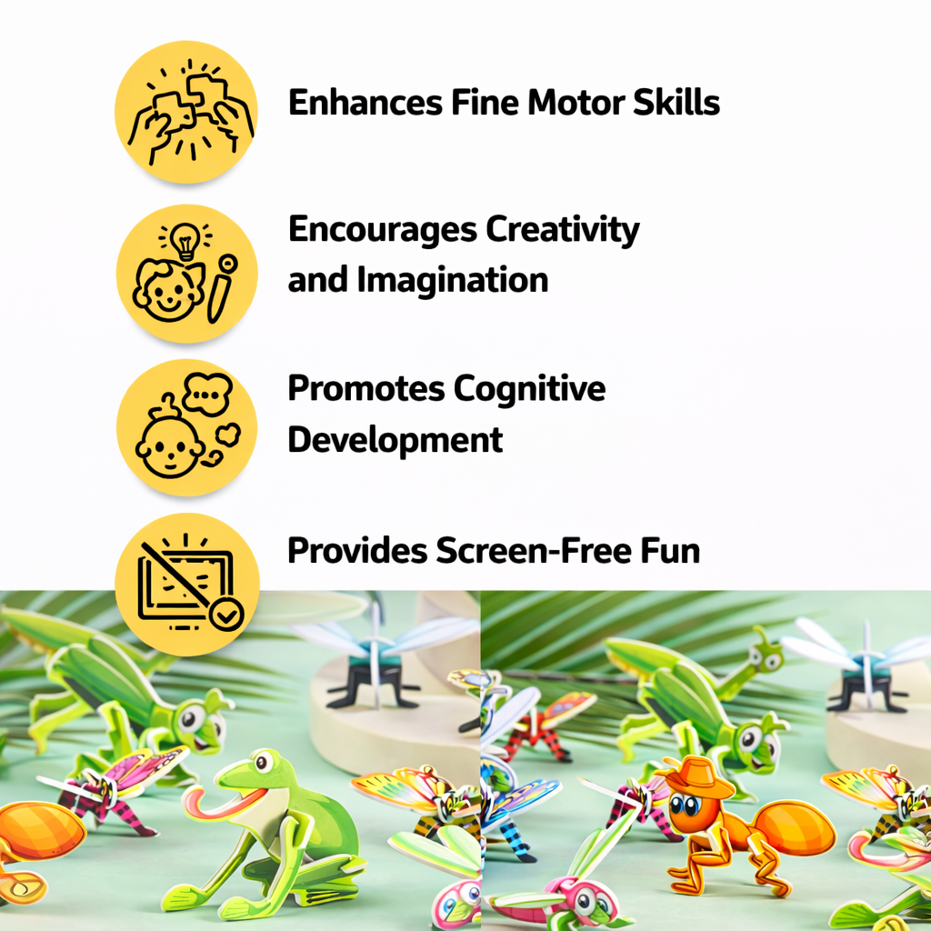 Kids 3D Animal Building Puzzle – Educational Construction Toy Set