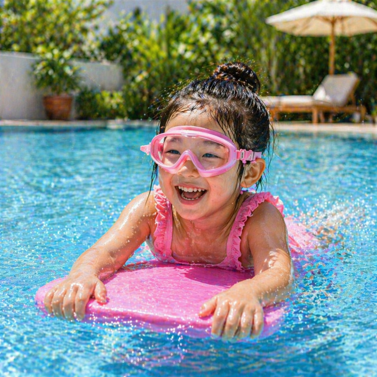 Children’s Swim Goggles with Anti-Fog Lenses – Adjustable Goggles for Kids