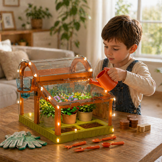 Kids Indoor Plant Growing Station – Educational Mini Greenhouse Kit