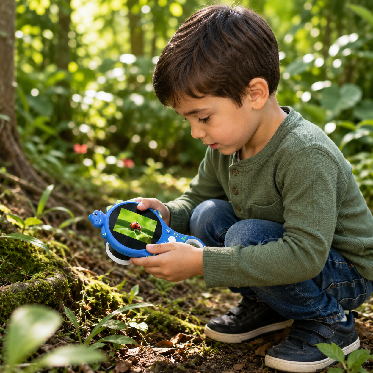 Portable Kids Science Microscope – Digital LCD Discovery Viewer with Camera