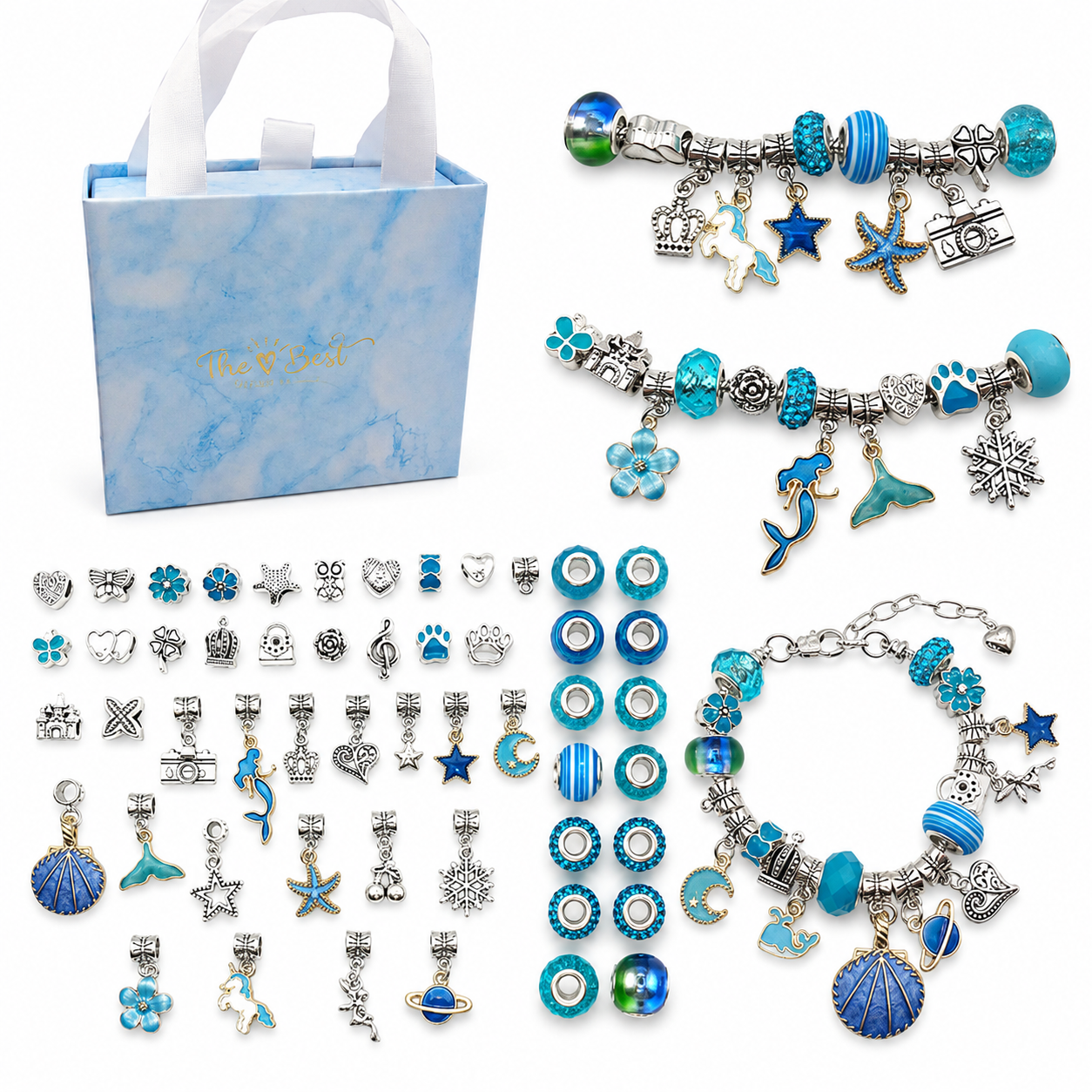 Charm Bead Craft Kit for Kids & Teens – Create Your Own Jewelry Set