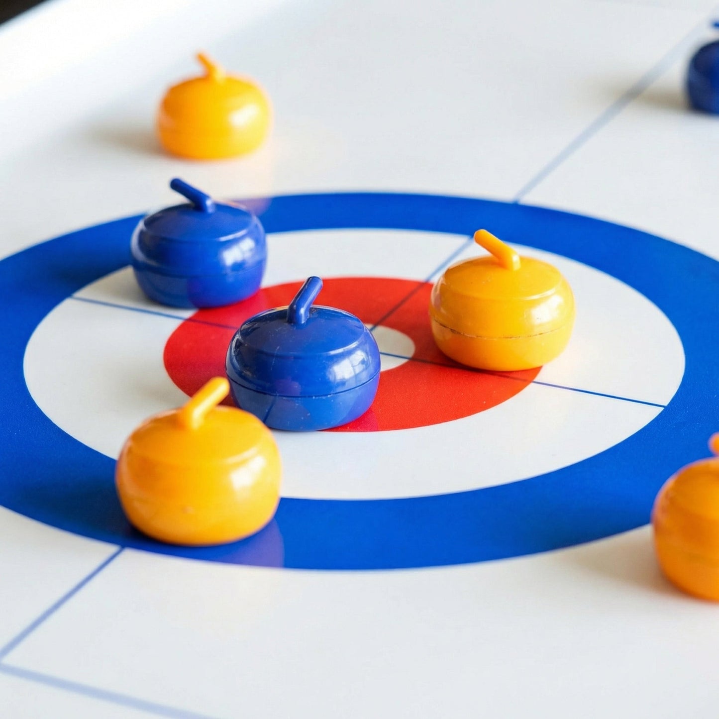 Indoor Curling Board Game for Families – Portable Tabletop Sliding Game Set