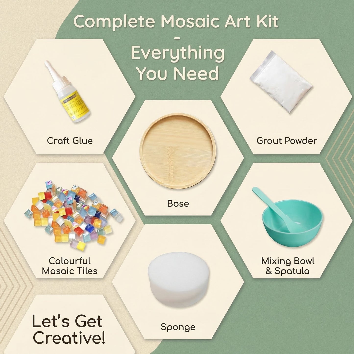 Creative Mosaic Coaster Set for Kids & Parents – DIY Craft Activity Kit
