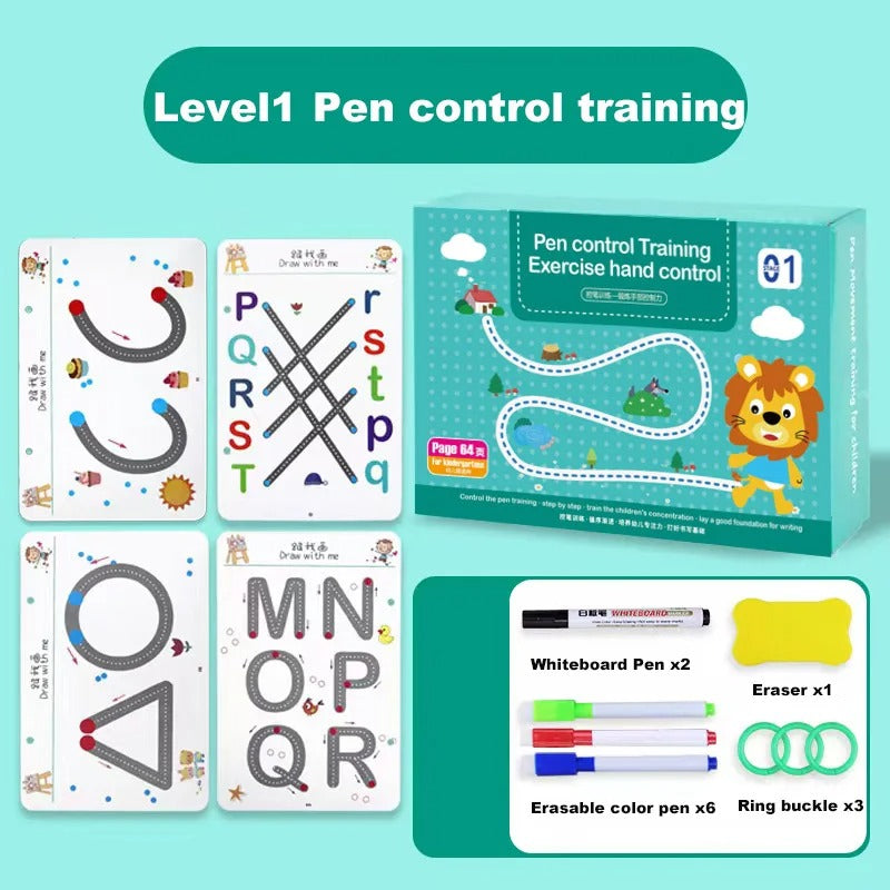 MagicLines – Reusable Magical Tracing Workbook Set for Kids