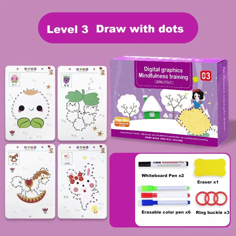 MagicLines – Reusable Magical Tracing Workbook Set for Kids