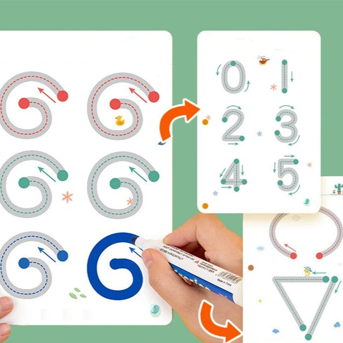 MagicLines – Reusable Magical Tracing Workbook Set for Kids
